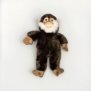Vintage Bear Factory 2001 Monkey Plush Dark Brown White Beard Ape 15" Toy Lovey